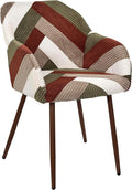 Fauteuil, Dimensions Généreuses, Beige Taupe Terracotta Vert, Modèle Scott, HOME DECO FACTORY
