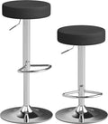 HOMCOM Tabouret, 84 cm, réglable, 5 cm, noir