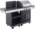 Cook'in garden Barbecue, Cuisine Modulable FIDGI 3, 60 × 42 cm, acier inoxydable, 11, 5 kW, 112cm, 42cm, 108cm, 3 brûleurs