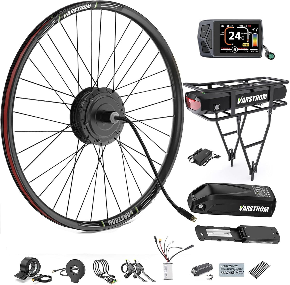 BAFANG Vélo, 142 mm, 48V 5OOW 75OW Ebike Kit Moteur Roue Arriere avec Batterie Opt, 10 vitesses