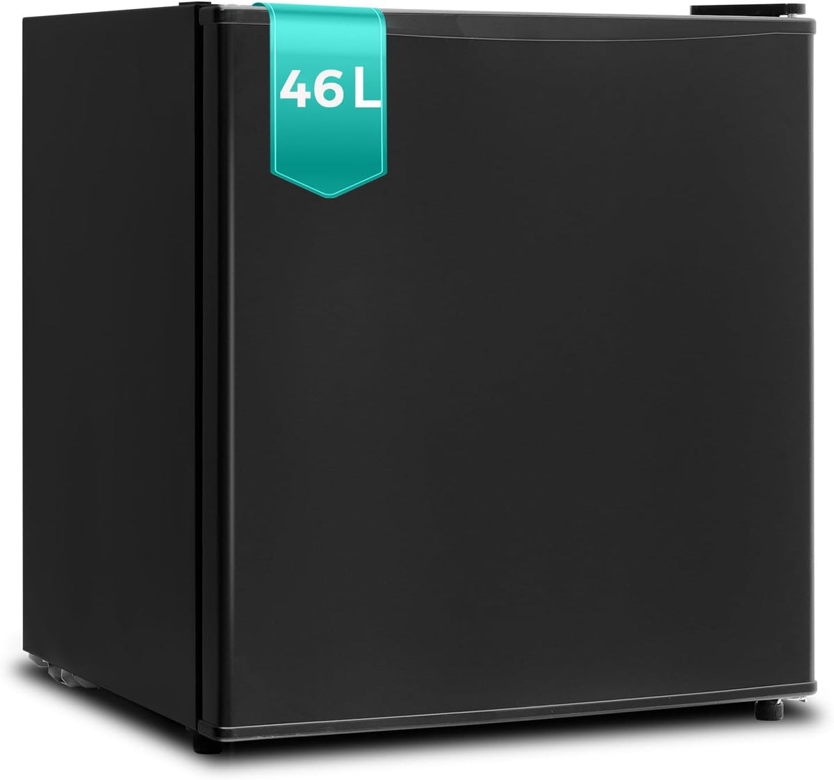 Mini réfrigérateur SMETA, réglable, 39 dB, Mini Frigo de Chambre, 6 niveaux, 46L, 10 °C, Petit Frigo 46L, Noir, porte réversible, pour Chambre
