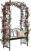 Relaxdays Treilli, Arche pour rosiers en métal, 210 × 134 × 48 cm, 2 cm, 44 cm, 110 cm, Noir
