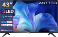 Antteq Téléviseur, 43 Pouces, WiFi 2.4/5 GHz, 109 cm, Wi-Fi, Bluetooth, - Design sans Bord, Assistant Vocal Bluetooth, QLED, HDR