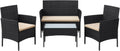Salon de jardin, 6 cm, verre, SONGMICS, 5 cm, Table et Chaises