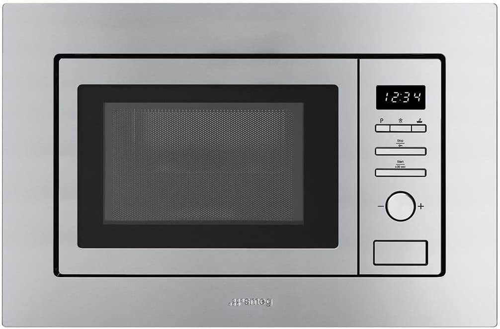 Smeg Four micro-ondes, 20 L, acier inoxydable, 800 W, FMI017X, 8 programmes, FMI017X Intégré, fonction gril, Micro-ondes grill