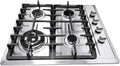 Plaque de cuisson KOLHGNSE, 590 × 510 mm, camping, acier inoxydable, 59 × 51 cm, 3 kW, 1, 75 kW, 1, 0 kW, 3, 0 kW, 4 brûleurs, 4 flammes