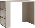 Bureau, avec étagères et Rangement, 90 × 70 × 50 cm, 18 mm, 90 cm, 70 cm, épaisseur 18 mm, Blanc, Multi-Usage, Hanah Home