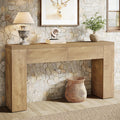 Console, Table Basse Moderne en Bois derrière Le canapé, 160 cm, télécommande, pour Couloir, Tribesigns, 2 tiroirs, réglable, Salon, Marron