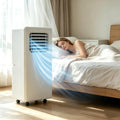PSHCEE Climatiseur, 12000 BTU, roulettes avec Télécommande pour Bureau et Maison, 20 l, 10000btu, 16°C, 31°C, 52db, éclairage LED, réglable