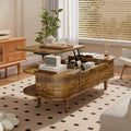 Table basse, Table de Salon Moderne en Bois avec Rangement Caché et Texture Unique, 44 × 43 × 17cm, télécommande, PURFINO, portable