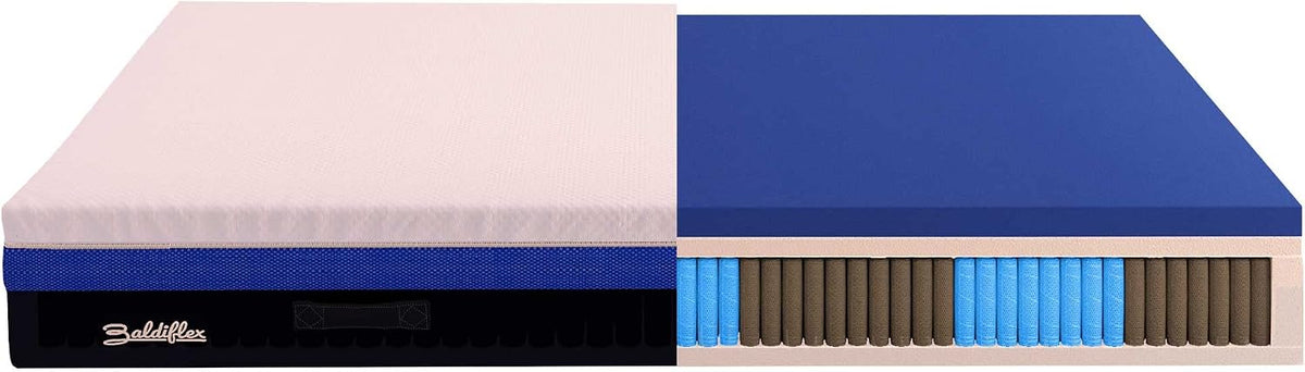 Matelas Baldiflex, 140 × 190 cm, 25 cm, 3 cm, 14 cm, 30 °C, 3000 ressorts