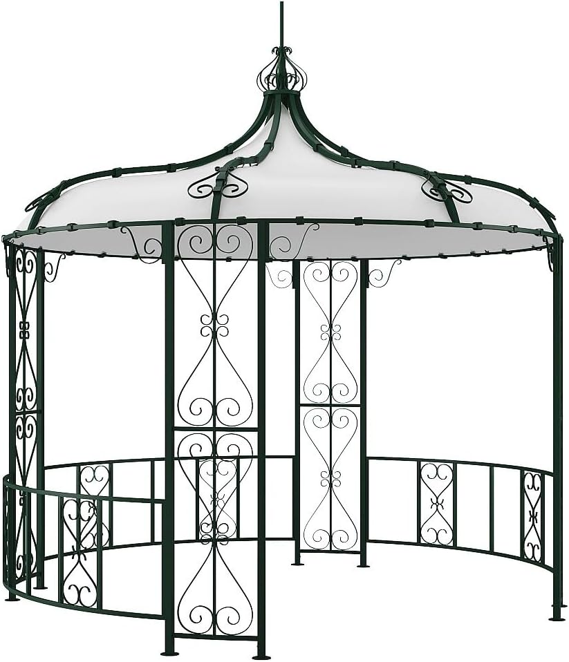 Store, Kiosque de Jardin en métal façon Fer forgé D300 x H305 cm, 3 mm, Vente-unique, 300 cm, 198 cm, 210 cm, 59 cm, 16 cm, 173 cm, 57 cm, 41 cm
