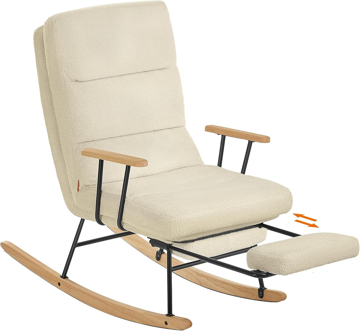 Fauteuil, 97 × 67 × 100 cm, Dossier Réglable sur 4 Positions, 50 cm, SONGMICS HOME
