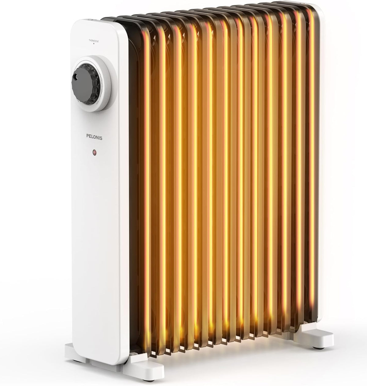 PELONIS Radiateur électrique, 13 éléments Chauffage électrique avec Thermostat réglable & 3 niveaux de puissance, 1000 W, 1500 W