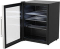 cozze Réfrigérateur, 46 dB, éclairage LED, acier inoxydable, Frigo Compact pour Cuisine Extérieure, 1 W, 60L, 46dB, 18 °C, 25 °C