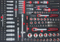 711.1011 Module cliquets, douilles 1/4-3/8-1/2- Mousse 175 pcs, portable, Jeux de douille, KS TOOLS