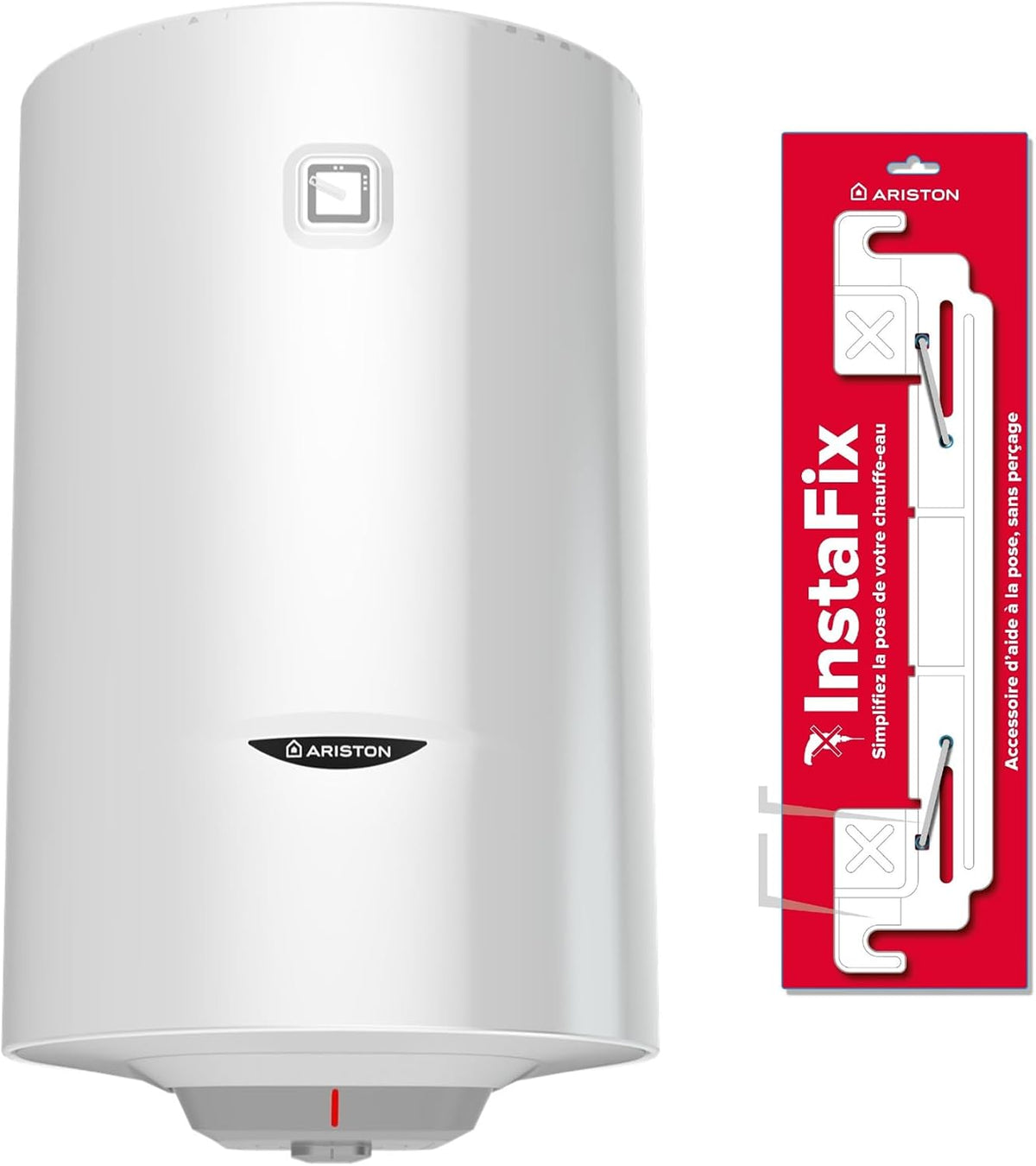 Ariston Chauffe-eau électrique, Pose Sans Perçage, 50 × 47 × 82 cm, 45 cm, 230 V, 1200 W, 133 L, 1200W, 40°C, 80l, 65°C, 70°C