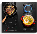 Plaque de cuisson SNDOAS, 9 niveaux, 59cm, 7500W, 4 Foyers, 2400W, 1000W, 2000W, 1500W, 1800W, 2300W, 7500W Totale, minuterie