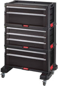 Armoire Keter, roulettes Pivotantes Amovibles avec Freins, 59, 9 × 37, 8 × 74.2 cm, Servante d'Atelier pour Petits et Grands Outils, 7 Tiroirs, 70kg