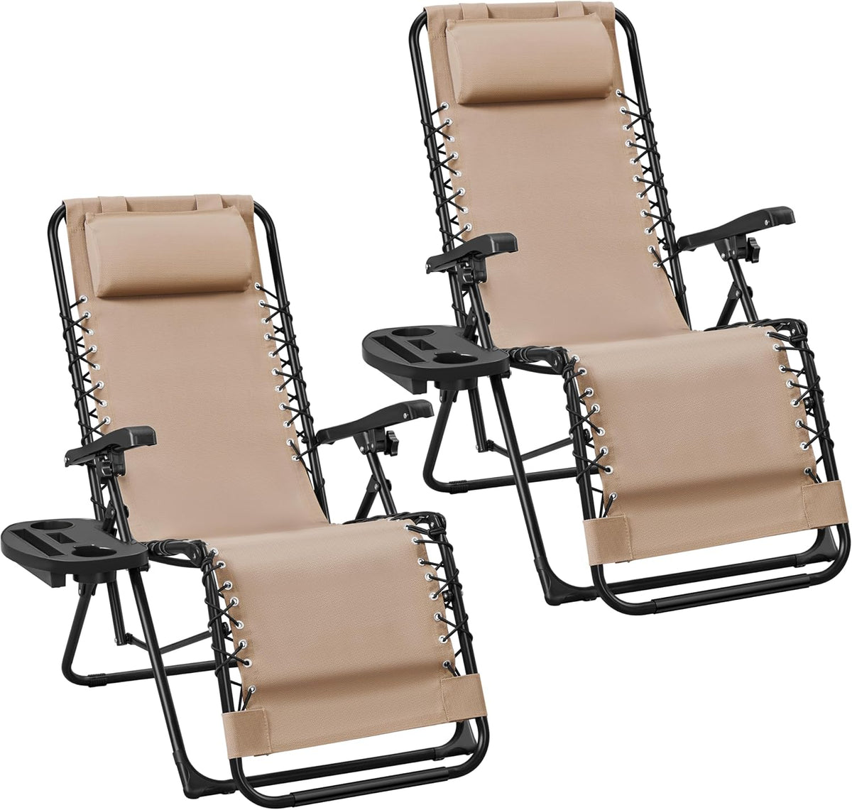 Abician Bain de soleil, réglable, 91 cm, 63, 5 cm, 106, 5 cm, 166 cm, 67 cm, 105 cm, 10, 5 cm, 114kg, Charge 114kg Beige