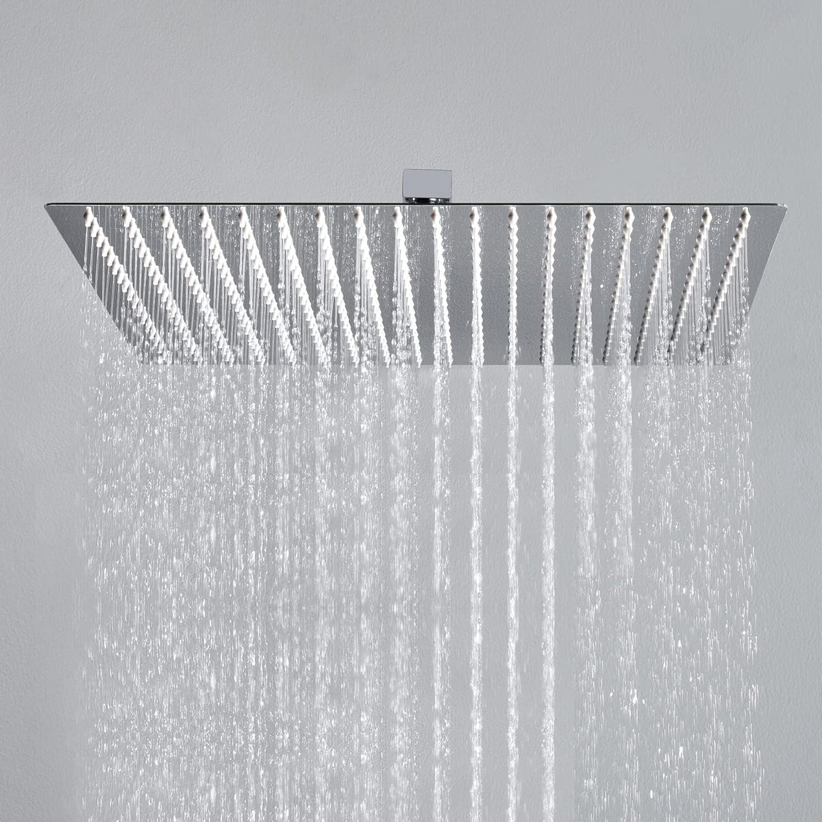 JOHO Pomme de douche fixes, réglable, acier inoxydable, 400 mm, Tête de Douche pour Salle de bain, 2 mm, 40 × 40cm, 17l, Anti-Calcaire
