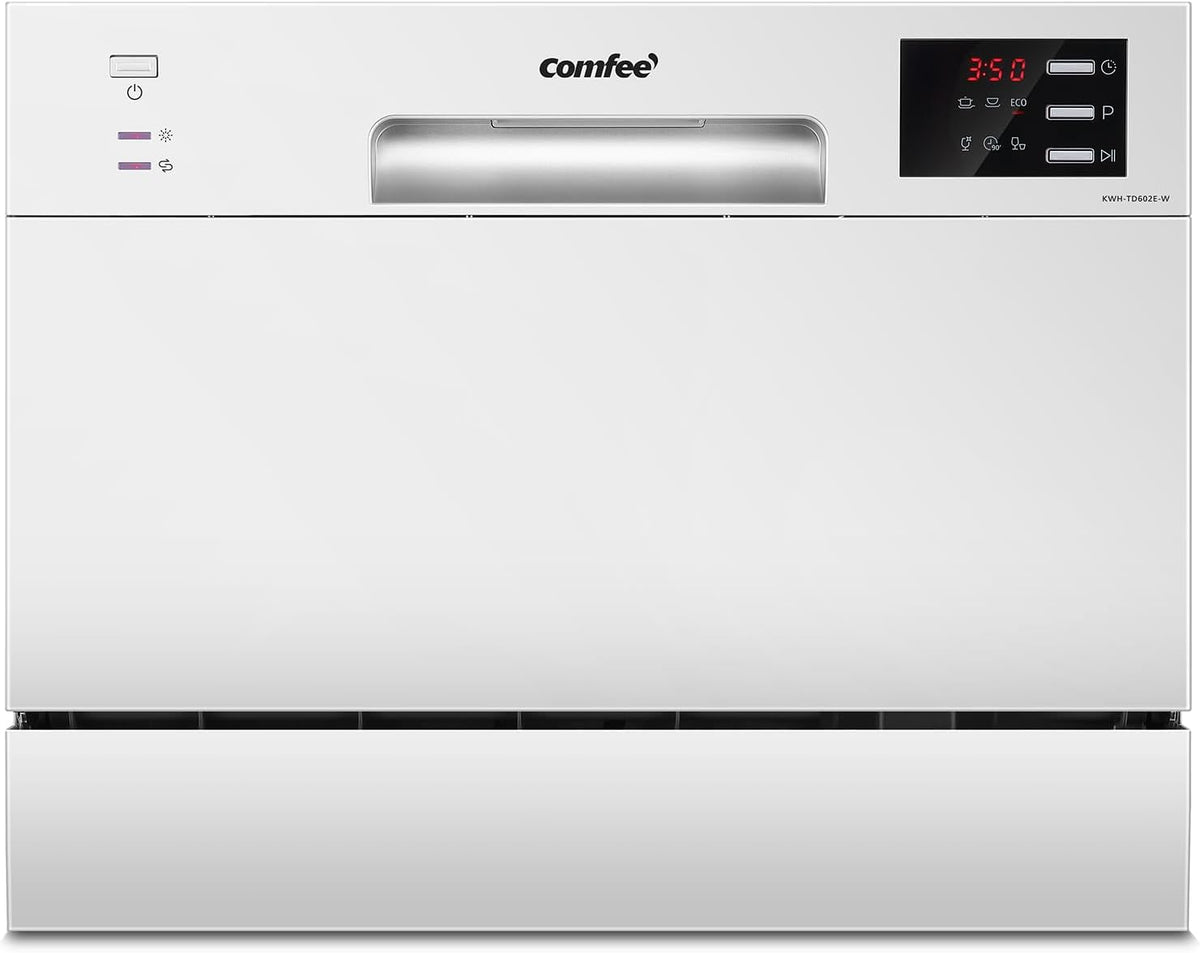 Lave-vaisselle Comfee TD602E-W, 250 mm, 6, 5 L, 6 Couverts, 6 Programmes, 55L, Blanc