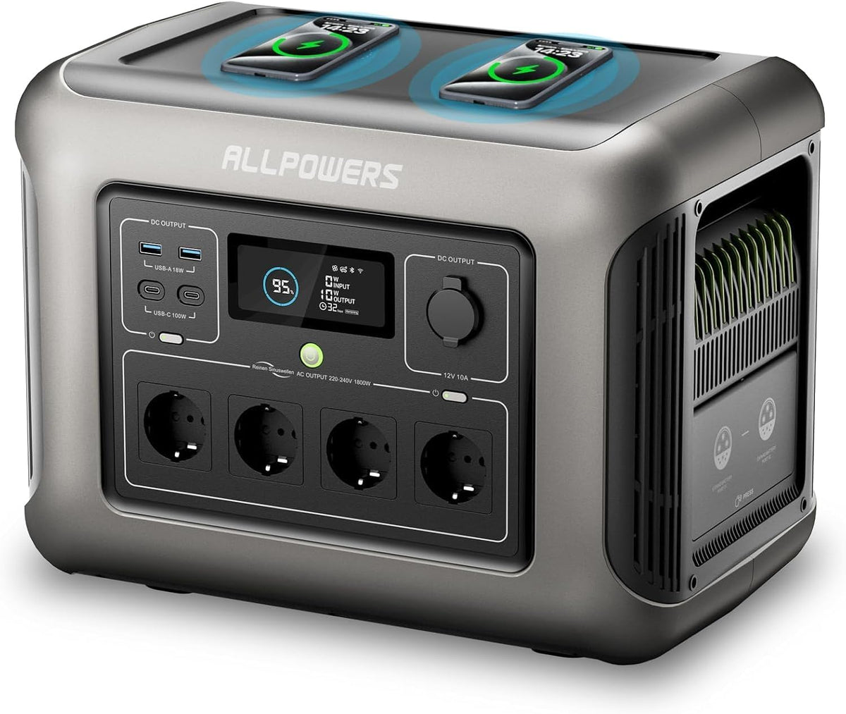 Station électrique, 110 V, ALLPOWERS, 1800 W, 3000 W, 100 W, 18 W, 15 W, 12 V, 1152 Wh, 650 W, R1500, 1152Wh, 1800W, 1500W, 650W, portable