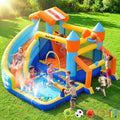 SportBob Châteaux gonflable, Structure Gonflable avec Toboggan Aquatique pour Extérieur et Intérieur, Château Gonflable avec Cadre de Football