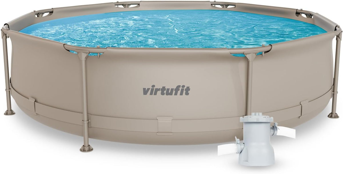 Piscine hors sol, Ø305 × 76 cm, VirtuFit, Beige