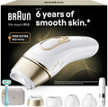 Braun Épilateur à lumière pulsée, 3 modes, PL5412, Blanc et Or