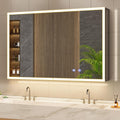 Armoire FORABAMB, verre, éclairage LED, réglable, Multiprise, Fonction Anti-buée