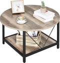 Table basse, 80 × 80 × 46 cm, télécommande, YITAHOME, 80 × 45 cm, 80 cm, 2 niveaux, réglable, Table Centrale rétro avec étagère de Rangement