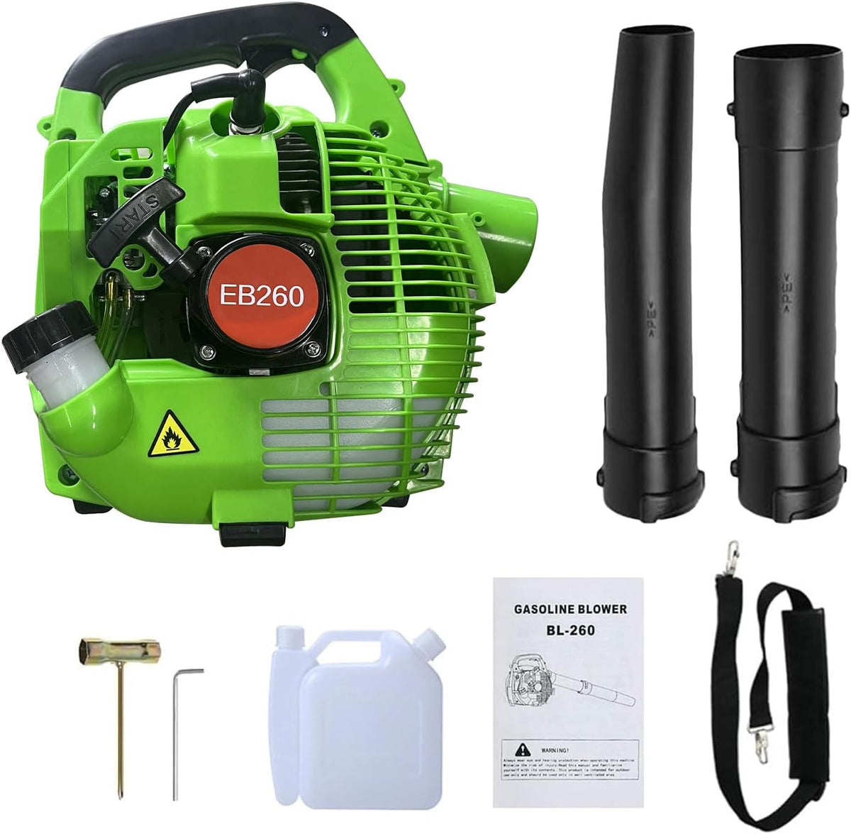 D LIAN DONG Souffleur de feuilles, Feuilles de Jardin Vert, 7500 tr/min, réglable, Entretien de pelouse