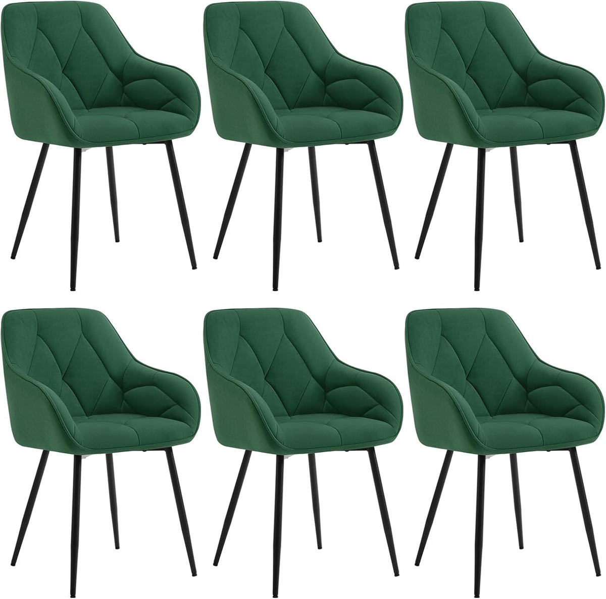 Chaise, réglable, WOLTU, Velours, Vert foncé