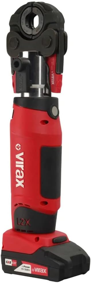 Virax Pince à sertir, 590 × 390 × 140 mm, Bluetooth, acier inoxydable, 18 V, 2, 0 Ah, 28 mm, 32 mm, 18V, éclairage LED