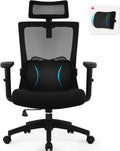 Chaise, réglable, 10 cm, Fauteuil de Bureau Confortable à roulettes, Daccormax, 11cm, 6cm, Appui-Tête Ajustable 11cm, Support Lombaire Réglable