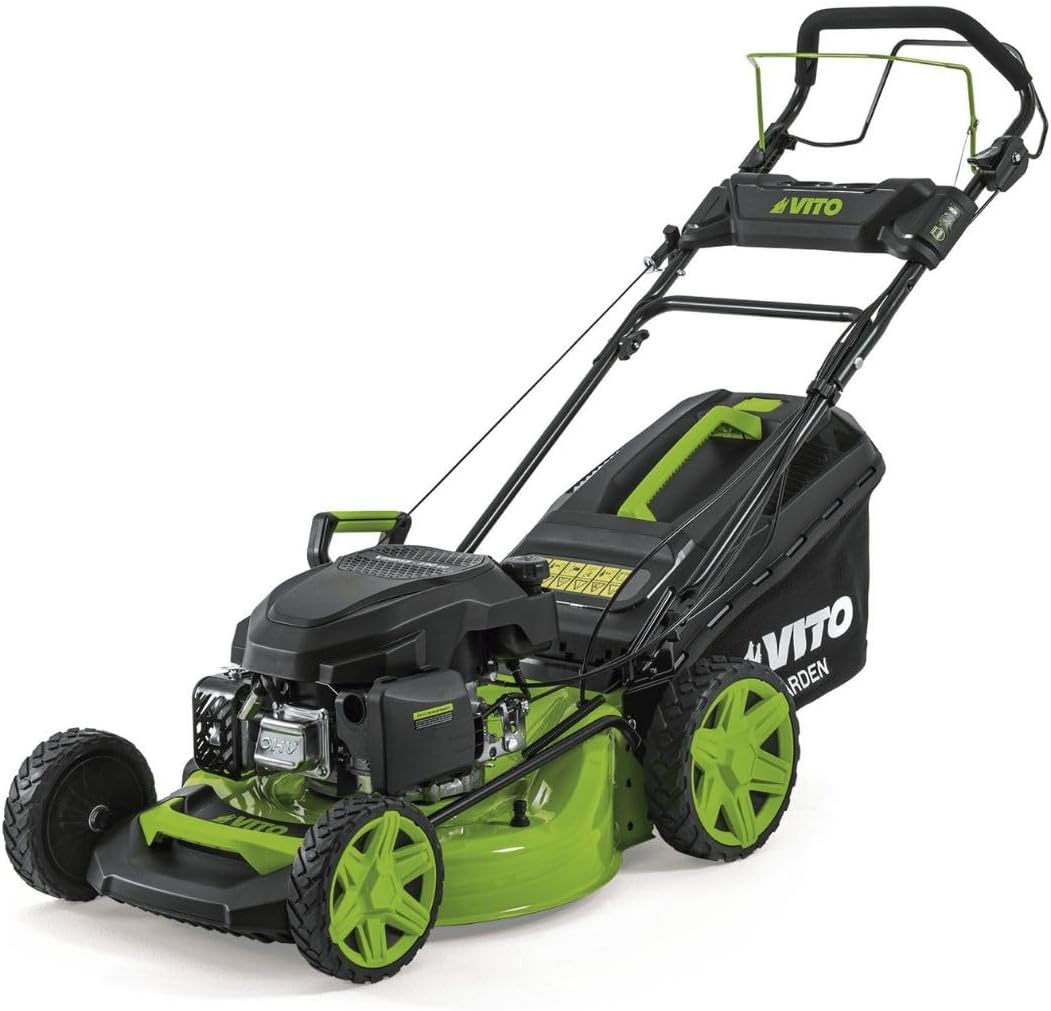VITO 144cc Tondeuse, 46 cm, réglable, 75 mm, 60 L, 200 mm, 46cm, 60L, 75mm