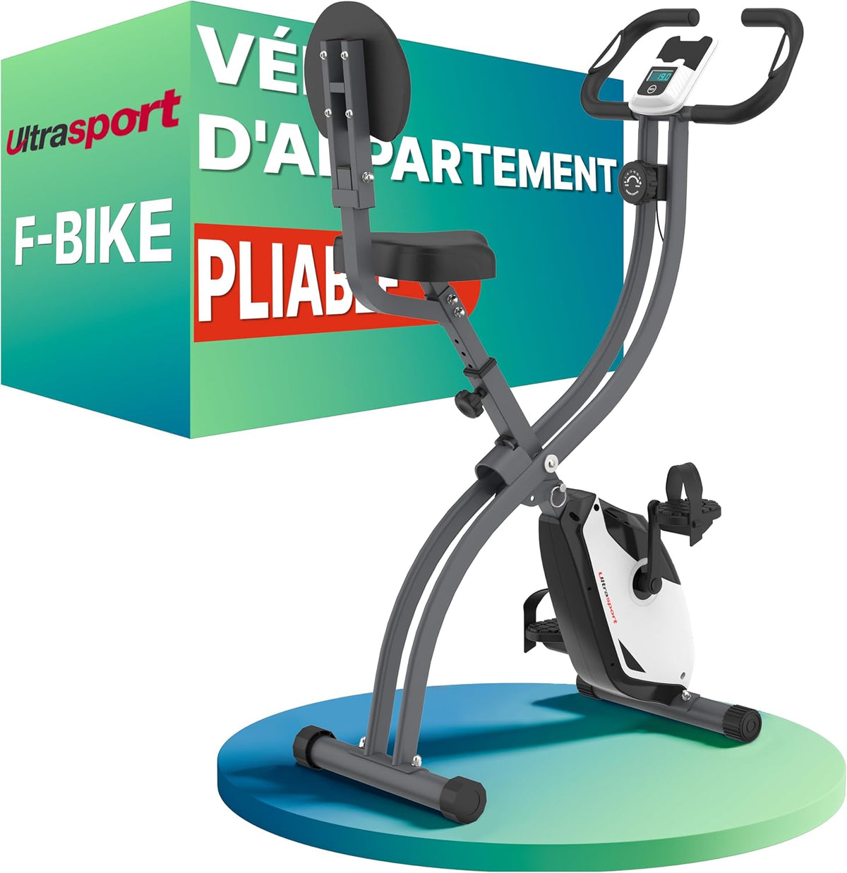 Vélo, pliable, 130 kg, Ultrasport, 8 niveaux, réglable