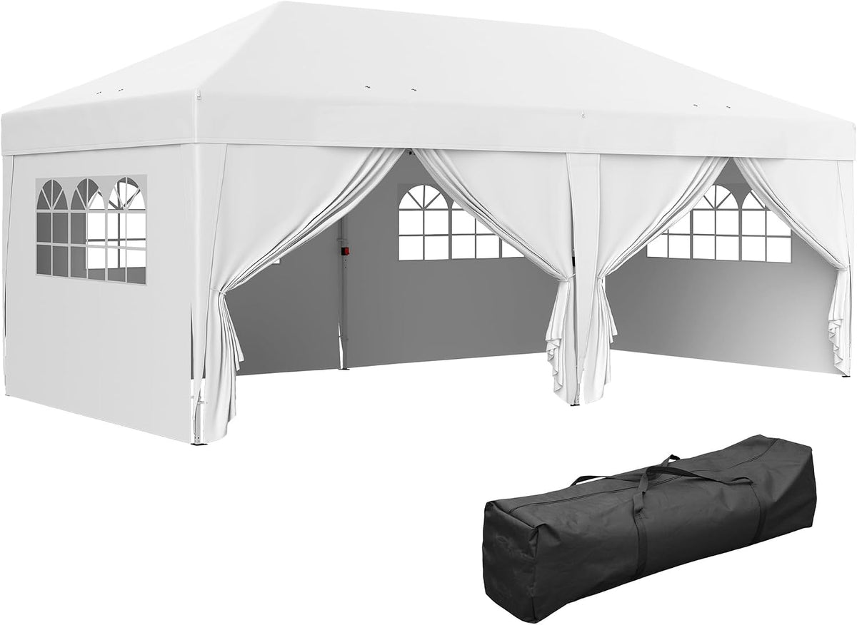 Tonnelle Outsunny, 590 × 295 cm, acier inoxydable, 210 cm, 3 × 6 m, 590L, 295l, 113L, 36l