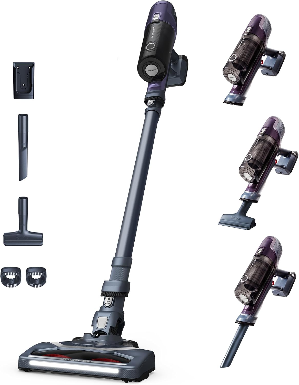 Rowenta Aspirateur, 18 V, éclairage LED, X-Pert 6.60, Violet