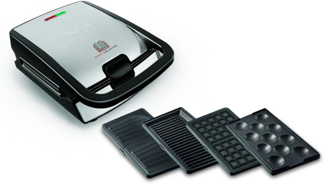 Appareil à sandwich et presses à panini, 4 jeux de plaques, Tefal, fonction gril, Snack Collection, Gaufrier et Croque Monsieurs