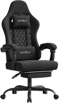 Chaise, 53 cm, réglable, WOLTU, 150kg, avec Coussin à Ressorts, Noir+Blanc