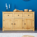 Buffet IDIMEX, 135 × 80 × 40 cm, réglable, 135 cm, 33 × 14 × 31 cm, 3 portes, 3 tiroirs
