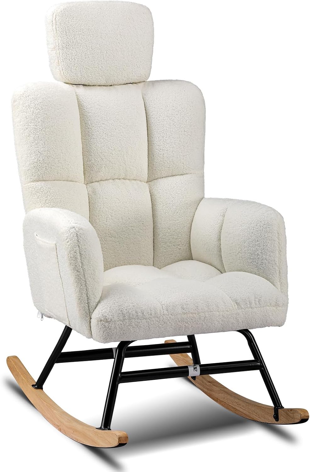 Fauteuil, 150 kg, avec accoudoirs Appui-tête, Chaise Longue de Jardin pour Chambre à Coucher, COMHOMA, Charge maximale: 150 kg