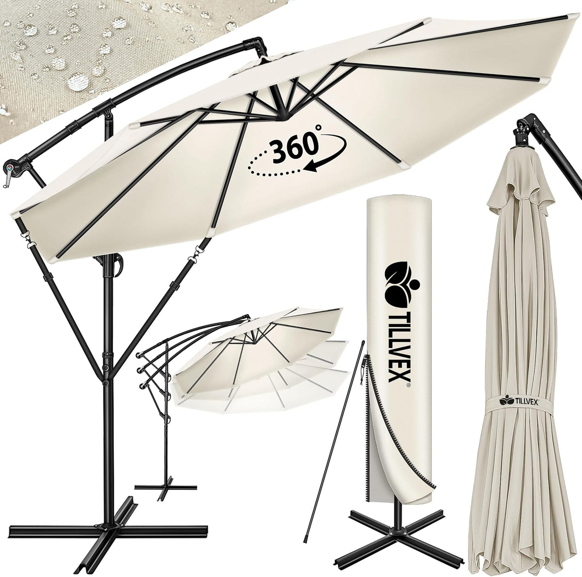 tillvex Parasol, 350 cm, 100 cm, 300 cm