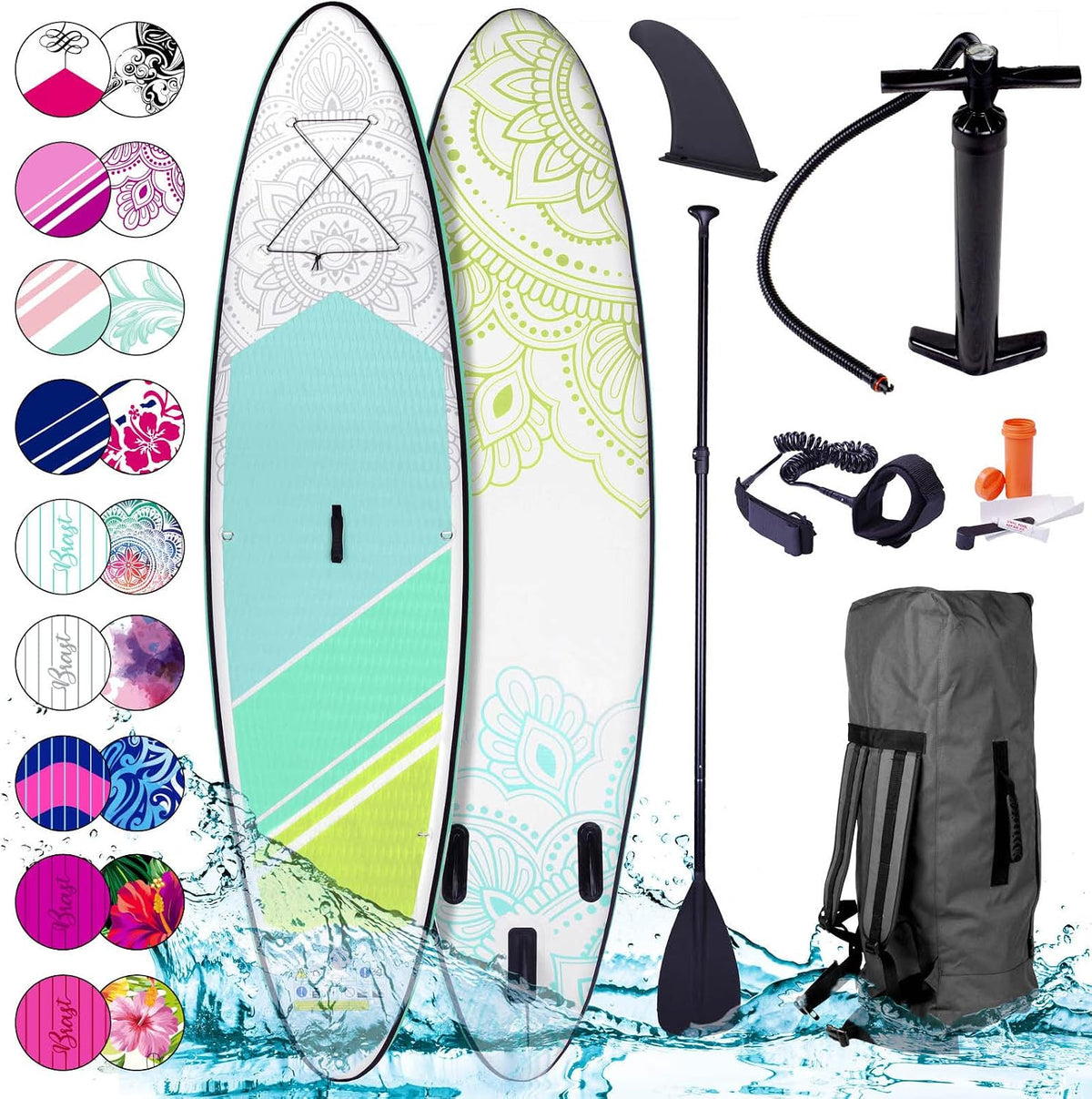 BRAST Planche gonflables, 110 kg, 300 × 76 × 15 cm, 25 × 90 × 28 cm, 7 mm, 330 cm, 211 cm, 300 × 76 × 15cm, 7mm, 330cm, 211cm
