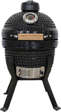 Kamado BONO Barbecue, 33 cm, acier inoxydable, noir, portable