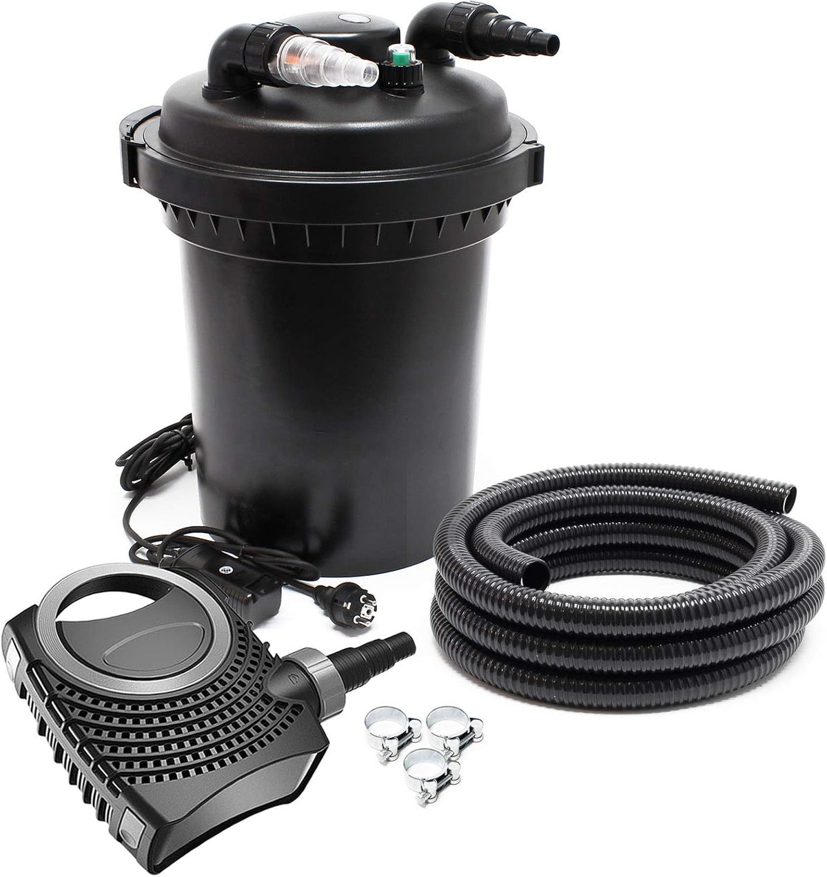 Kit pour jardins aquatiques, 12000 L, SunSun, 38 mm, 8000 l, 70 W, 11 W, 22 mm, 47 mm, 10m Tuyau 38 mm, CPF-380 NEO8000, 8000l, 70W, 47mm