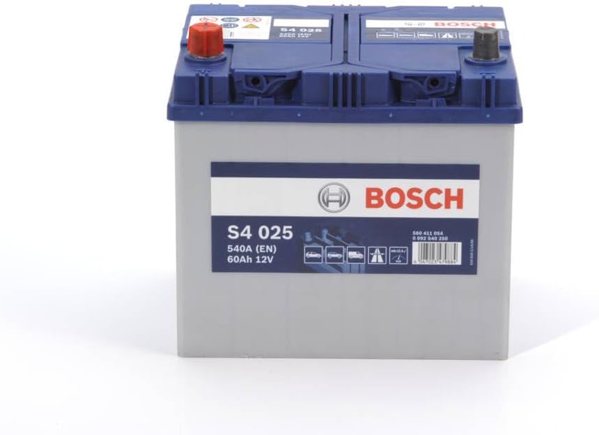 Bosch Batterie de voiture, pour les Véhicules sans Système Start/Stop, S4025 540A, 60A/h, Batterie Auto, Technologie Plomb-Acide
