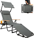 OVLRIJP Bain de soleil, 150 kg, Chaise Longue Pliable avec Dossier Réglable à 4 Positions, 120 × 64 × 90 cm, 86 × 12 × 63 cm